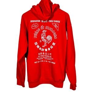 Original Sriracha Full Zip Jacket Red Gildan Tag Red White Rooster - M